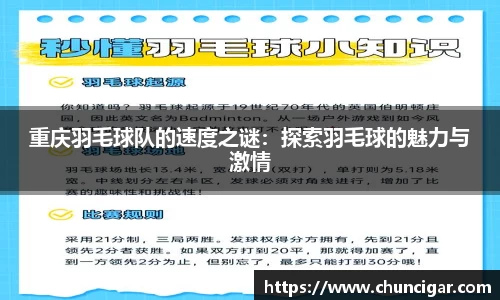 重庆羽毛球队的速度之谜：探索羽毛球的魅力与激情