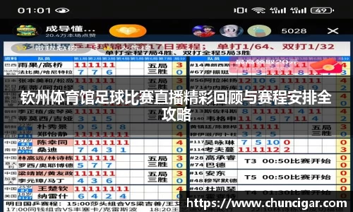 钦州体育馆足球比赛直播精彩回顾与赛程安排全攻略